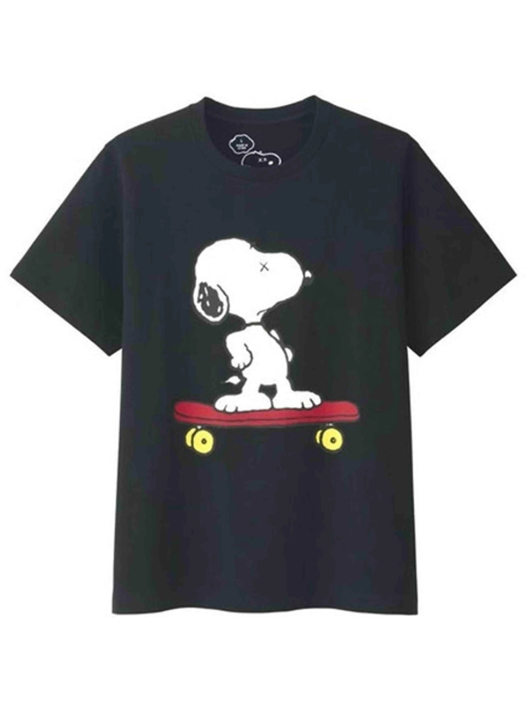 KAWS x Uniqlo x Peanuts Snoopy Skateboarding Tee (Japanese Sizing) Black Prior