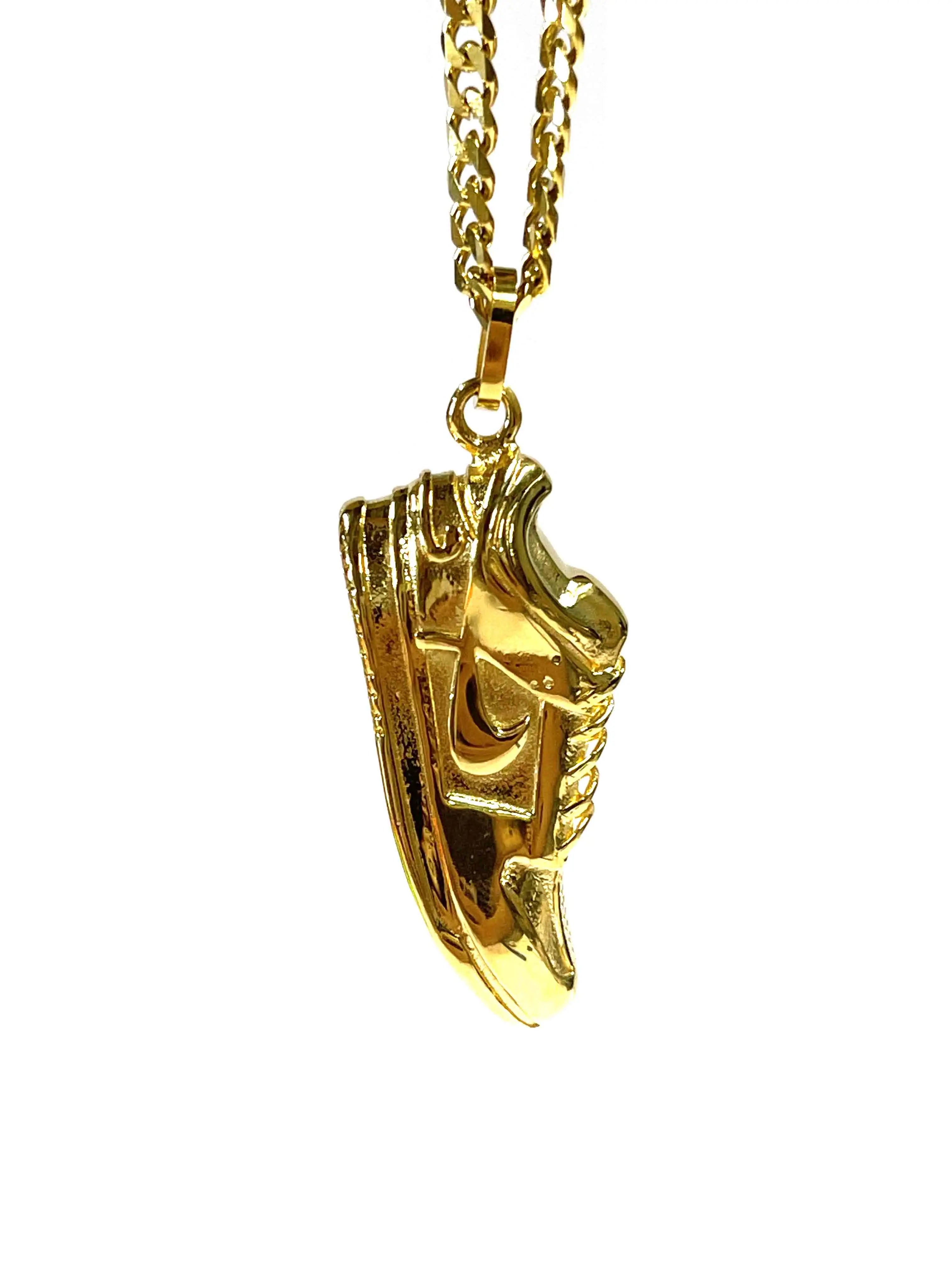 Low Top Sneaker Pendant Necklace Gold Prior