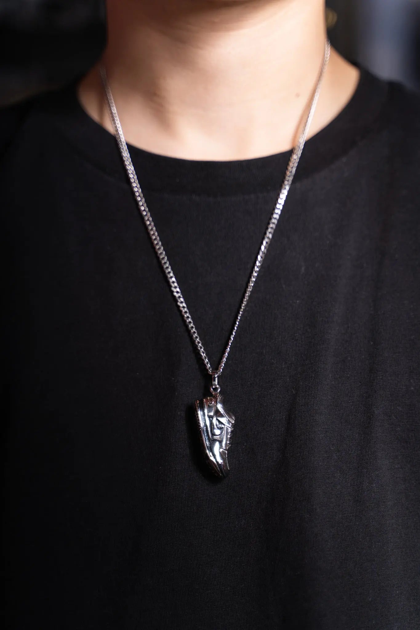 Low Top Sneaker Pendant Necklace Silver Prior