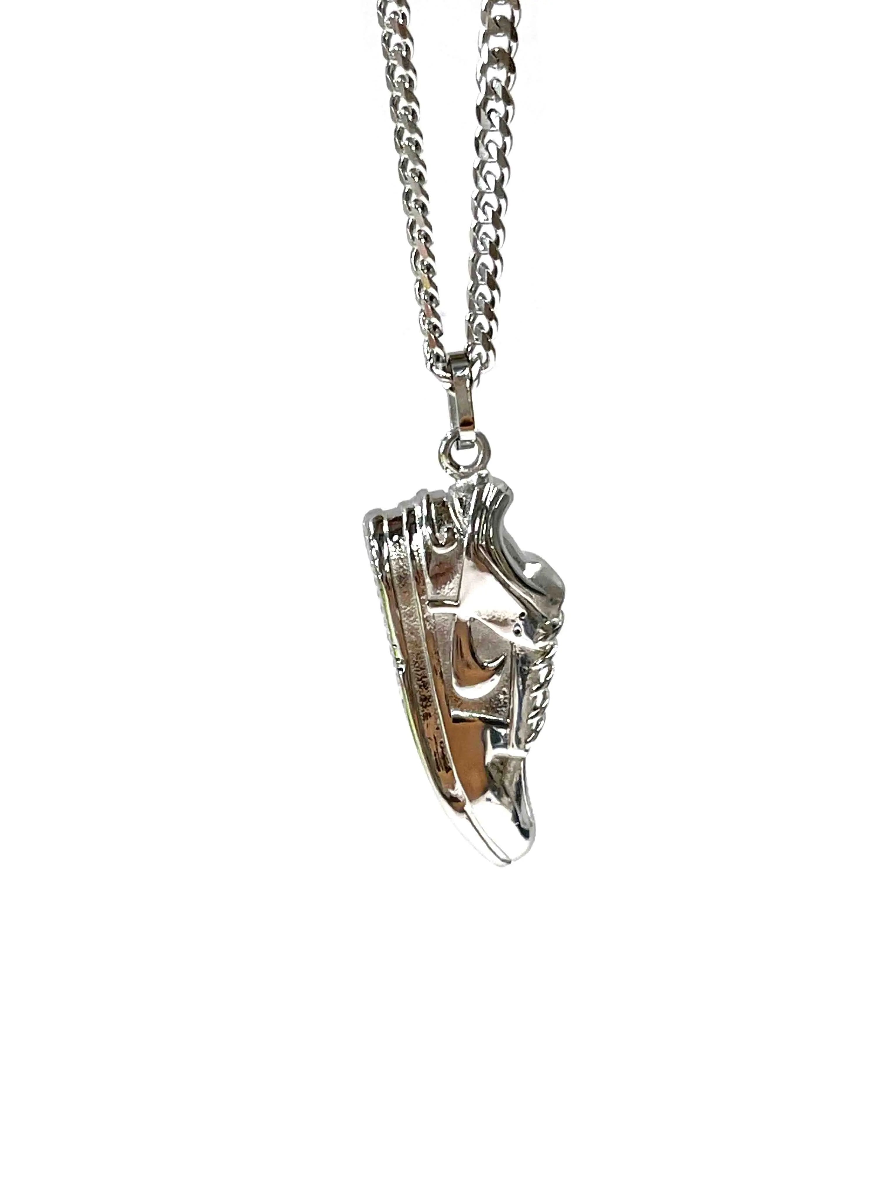 Low Top Sneaker Pendant Necklace Silver Prior