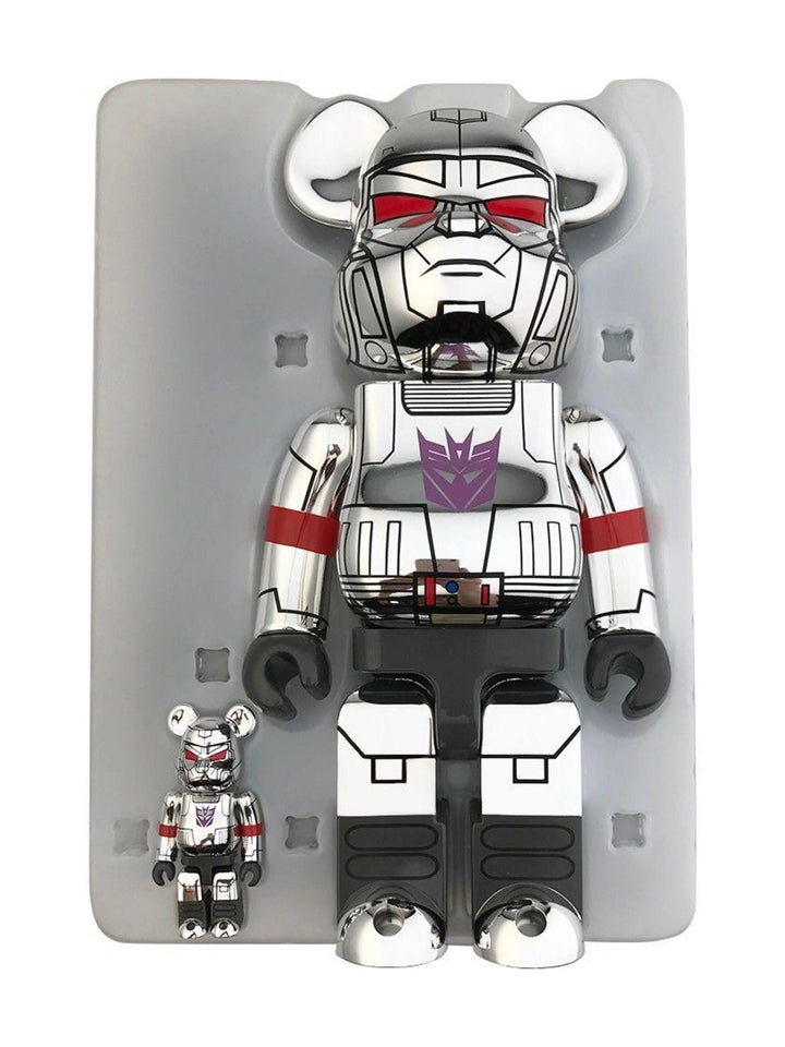 Medicom Toy Be@arbrick BAIT x Medicom Transformers Megatron 100% & 400% Set Silver Prior
