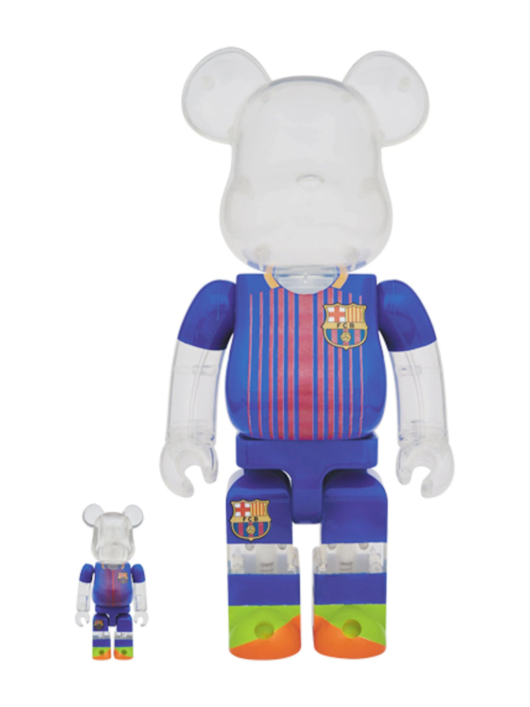 Medicom Toy Be@arbrick FC Barcelona 100% & 400% Set Clear/Navy Prior
