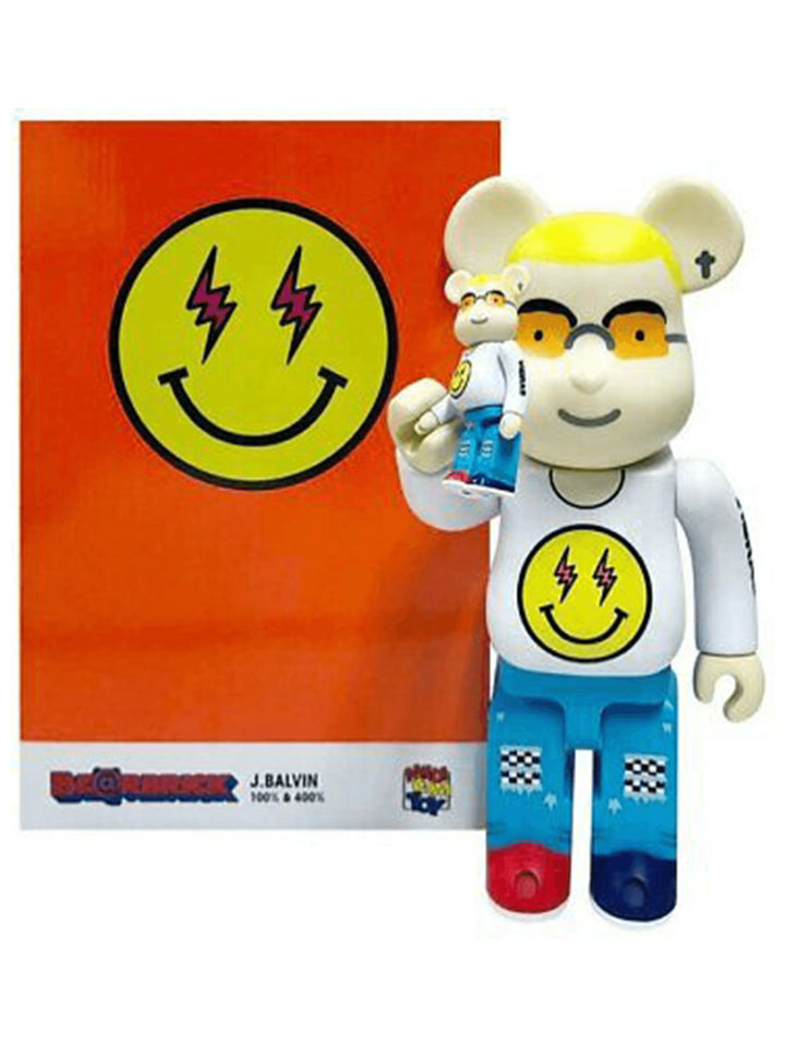Medicom Toy Be@arbrick J Balvin 400% & 100% Set White Prior