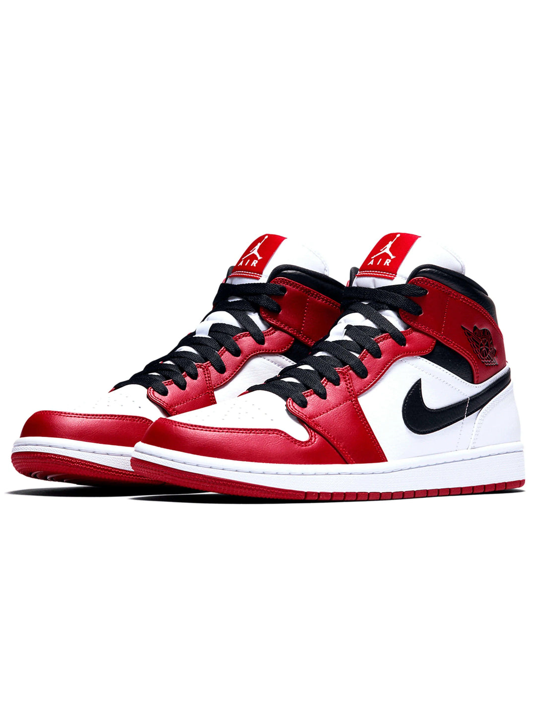 Nike Air Jordan 1 Mid Chicago White Heel Jordan Brand