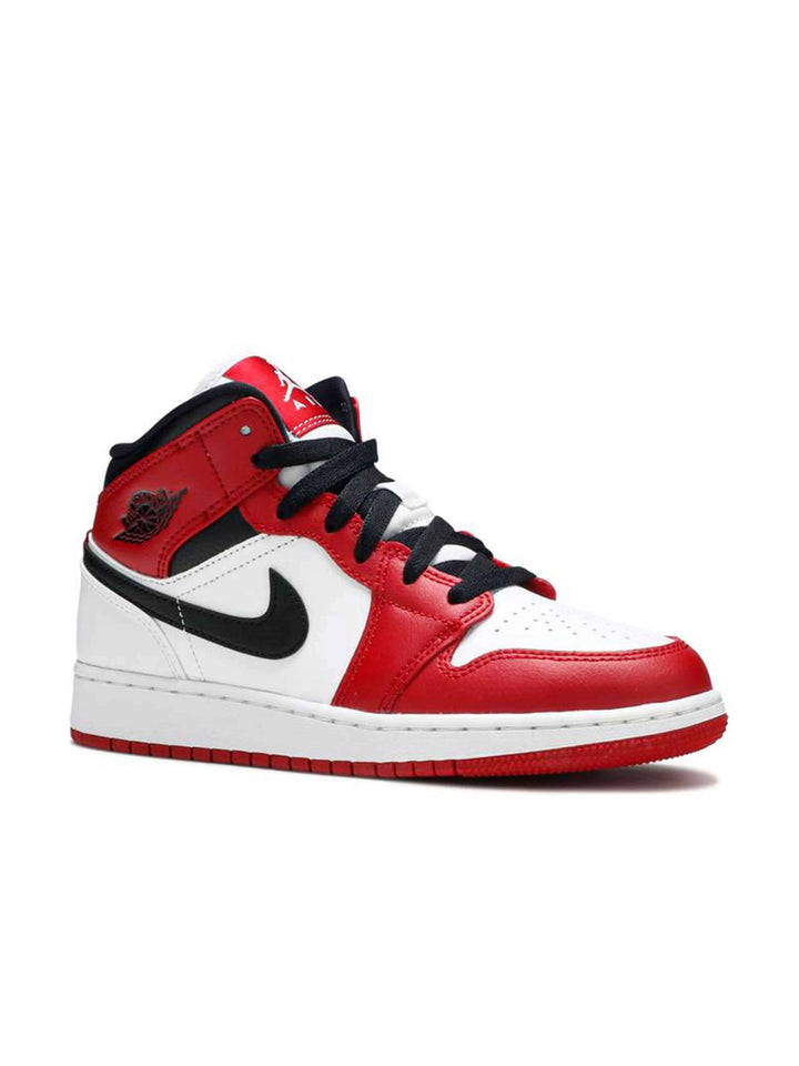 Nike Air Jordan 1 Mid Chicago White Heel Jordan Brand