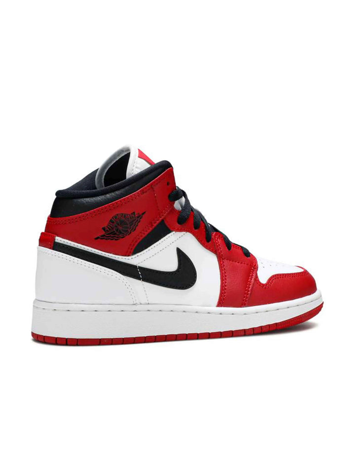 Nike Air Jordan 1 Mid Chicago White Heel Jordan Brand