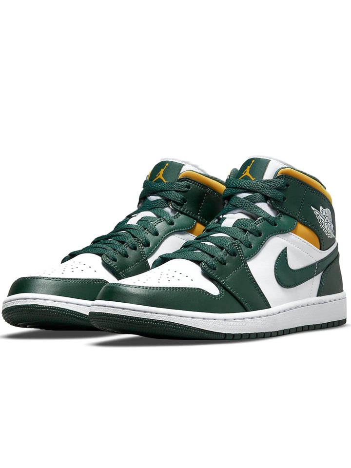 Nike Air Jordan 1 Mid Green Yellow Prior