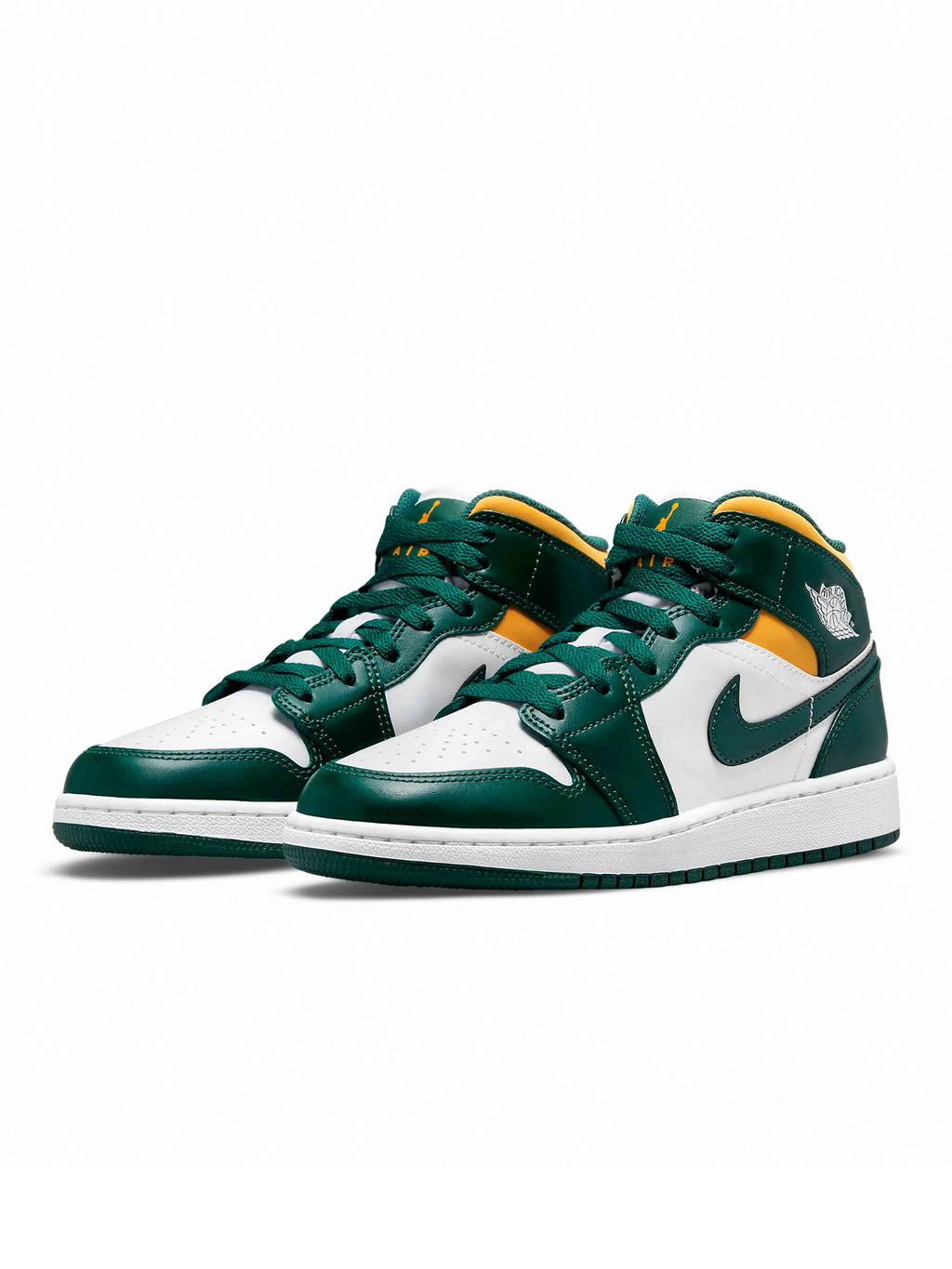 Nike Air Jordan 1 Mid Green Yellow (GS) Prior