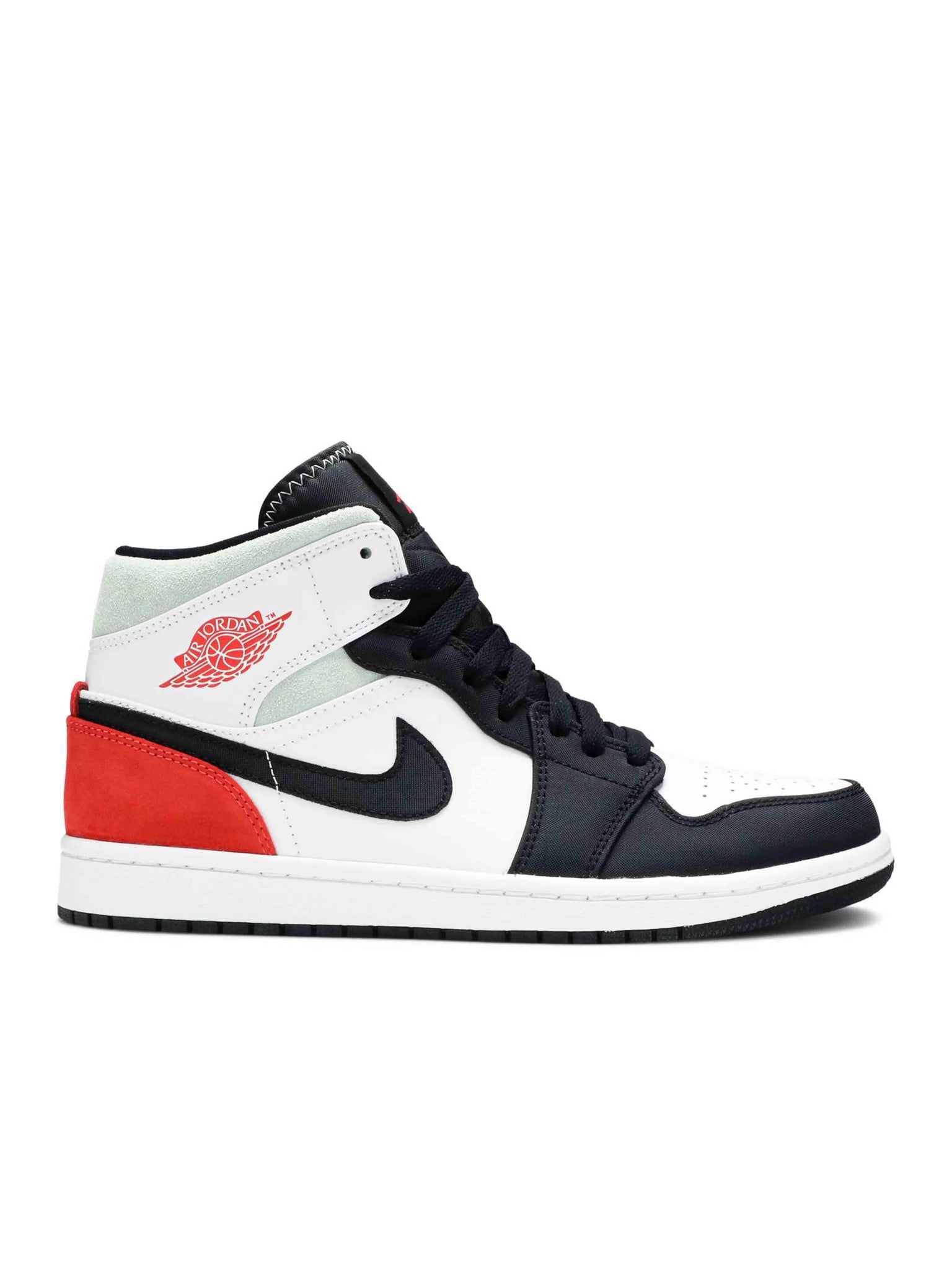 Nike Air Jordan 1 Mid Red 'Union Black Toe' (GS) Jordan Brand