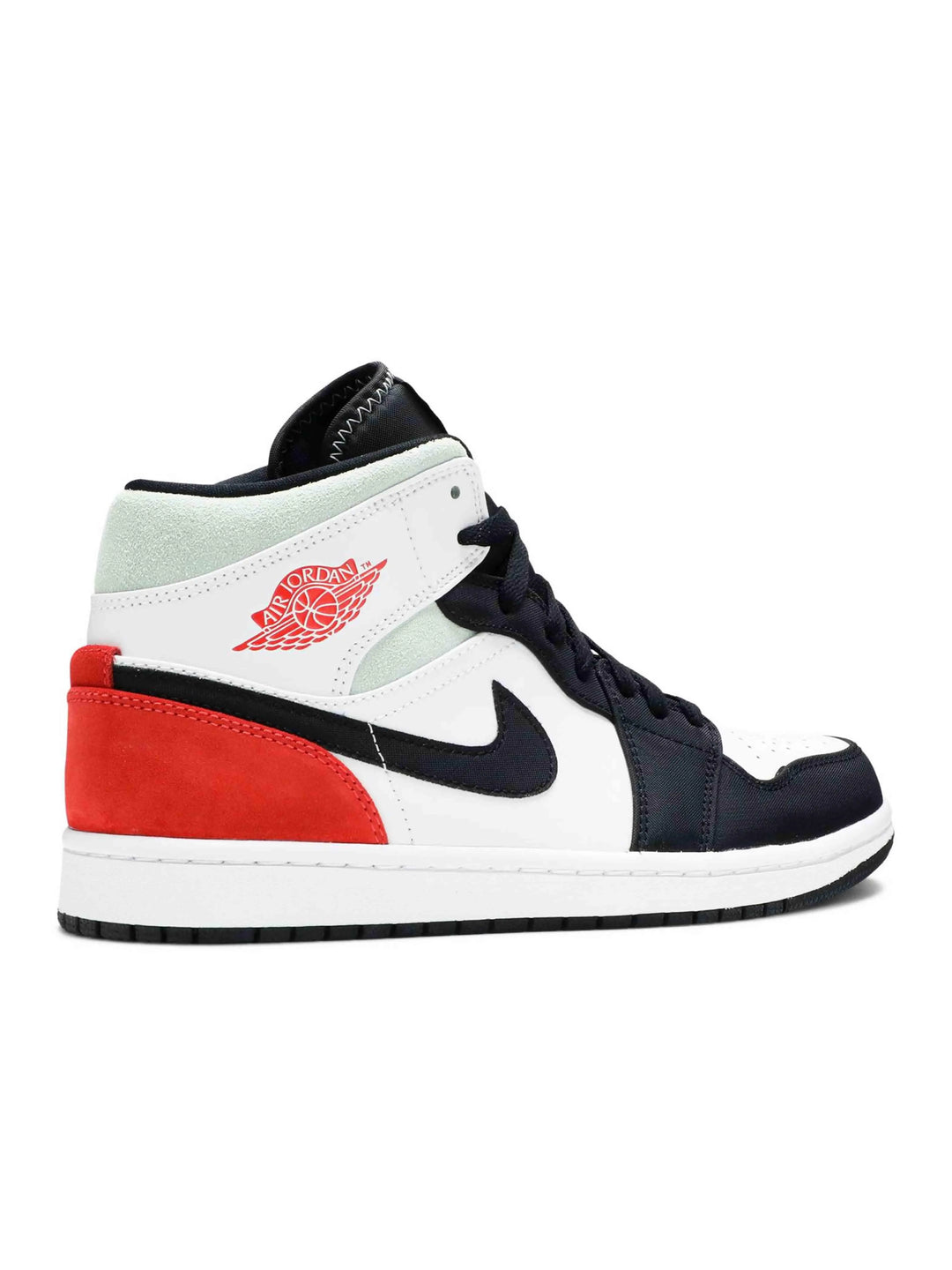 Nike Air Jordan 1 Mid Red 'Union Black Toe' (GS) Jordan Brand