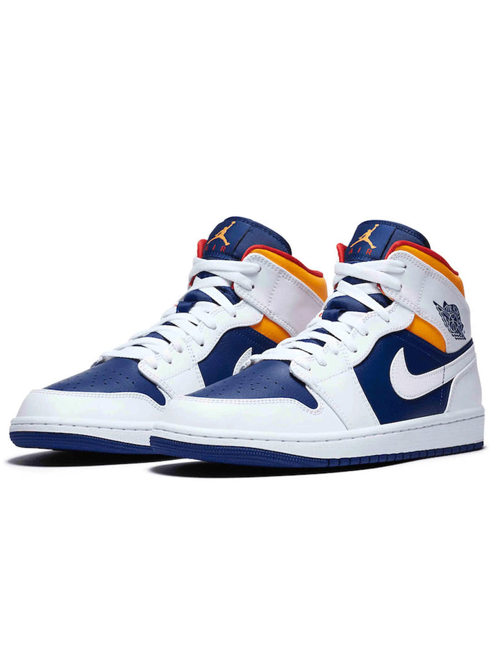 Nike Air Jordan 1 Mid Royal Blue Laser Orange (GS) Jordan Brand