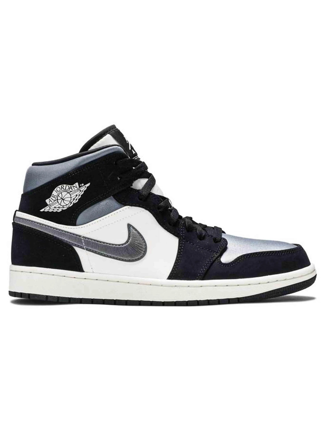 Nike Air Jordan 1 Mid Satin Grey Toe Jordan Brand