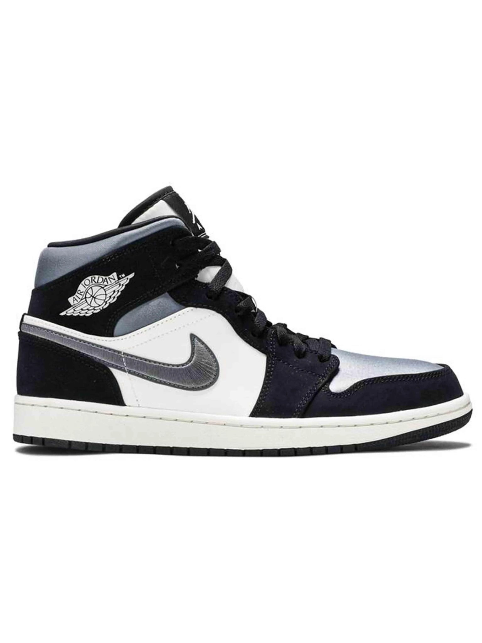 Nike Air Jordan 1 Mid Satin Grey Toe Jordan Brand