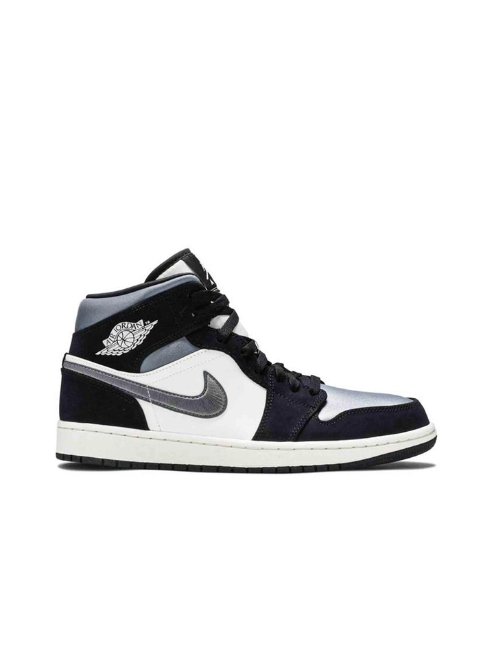 Nike Air Jordan 1 Mid Satin Grey Toe Jordan Brand
