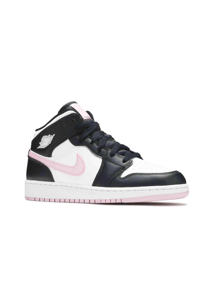 Nike Air Jordan 1 Mid White Black Light Arctic Pink (GS) Jordan Brand
