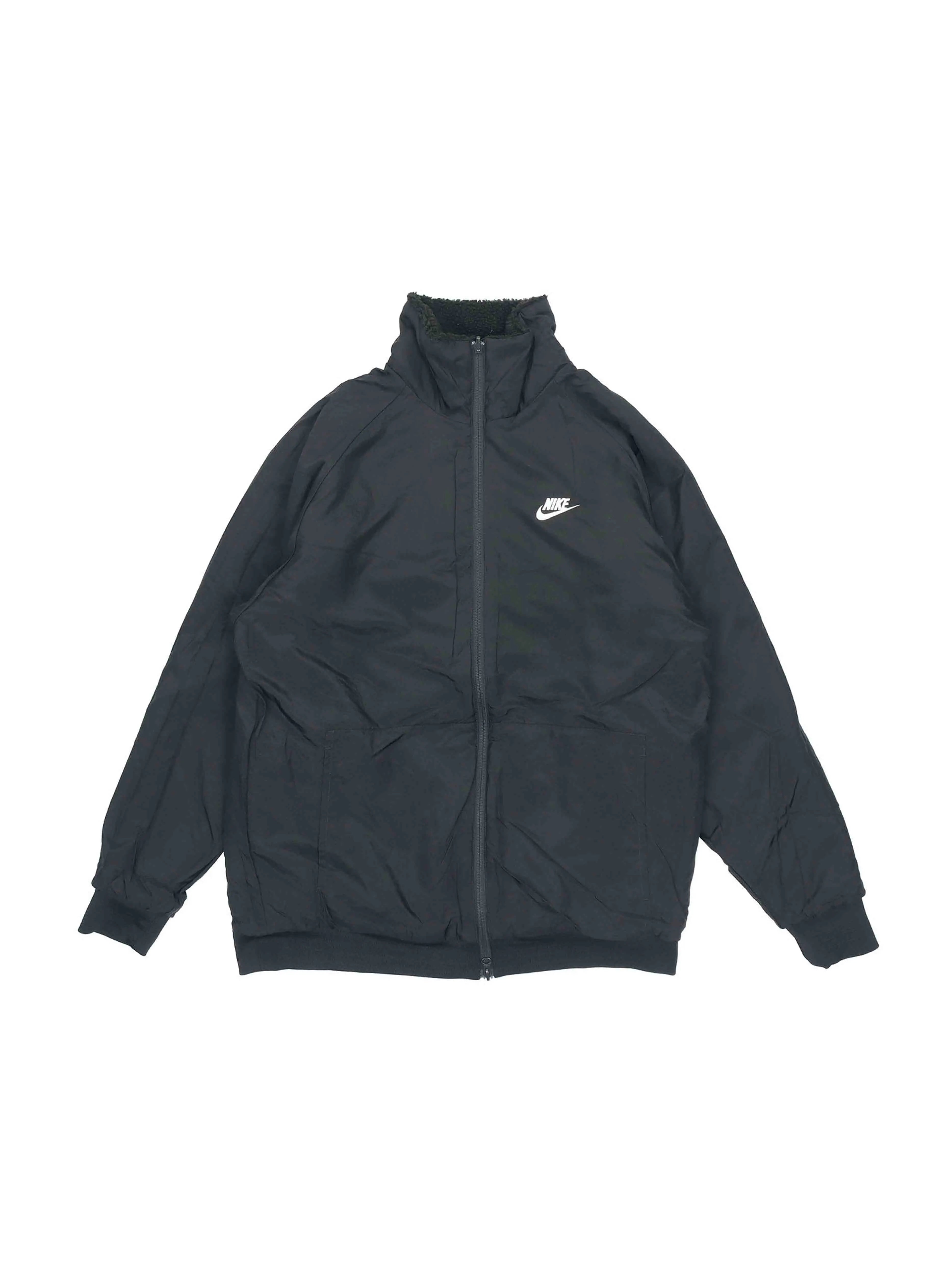 Nike Big Swoosh Reversible Boa Jacket Black White [Asia Sizing] in ...