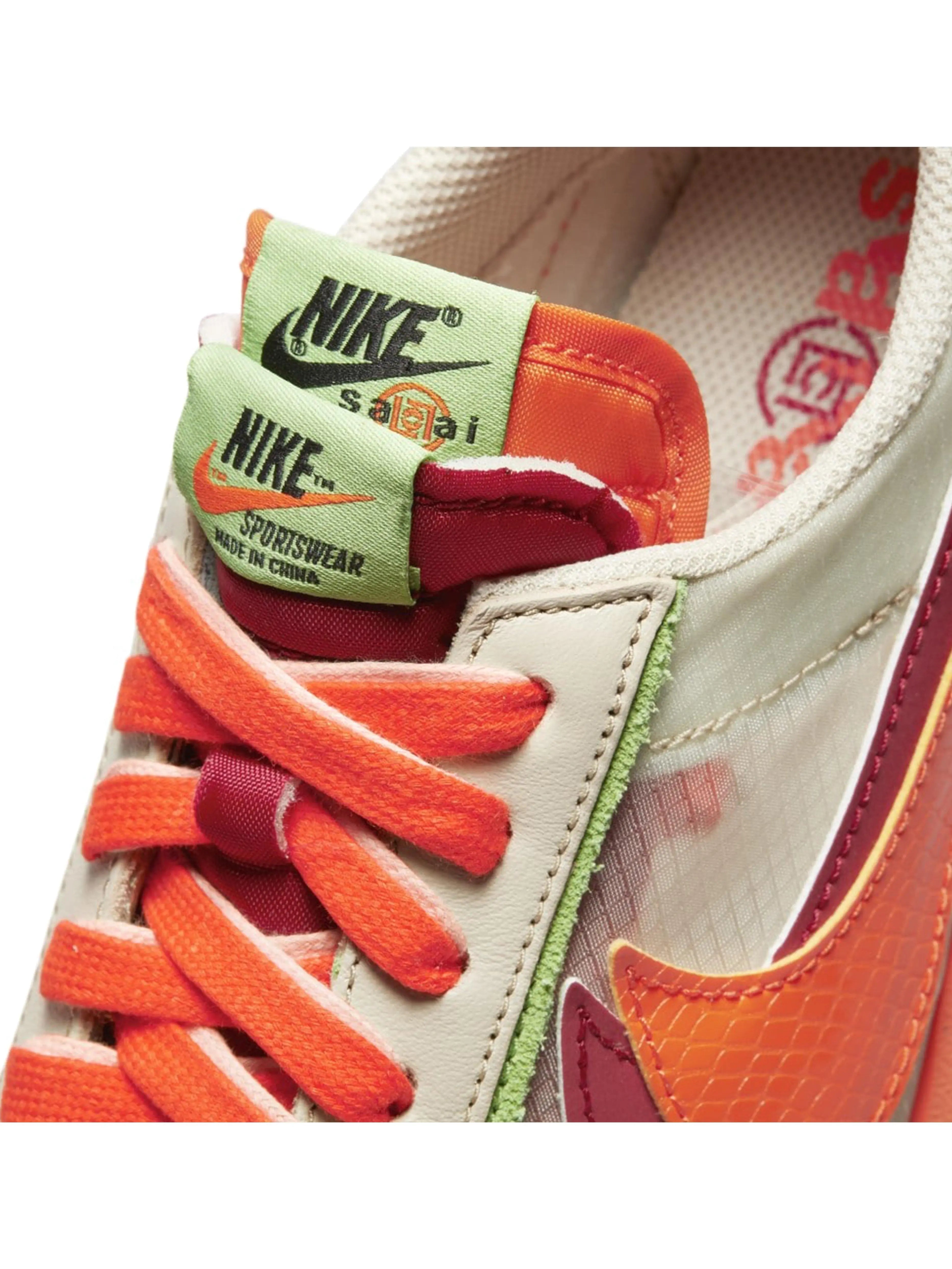Nike LD Waffle X Sacai X Clot Net Orange Blaze Prior