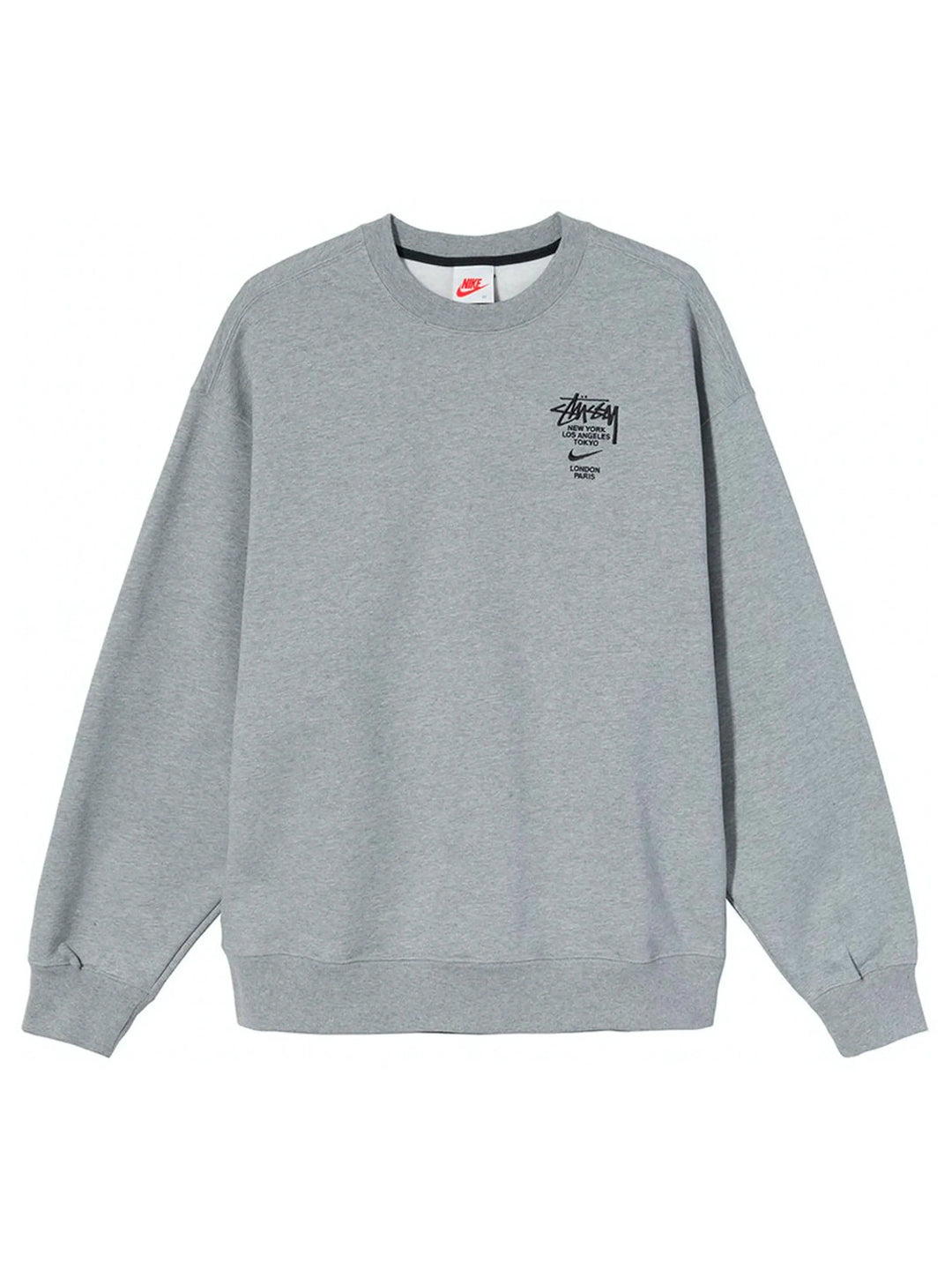 Nike X Stussy International Crewneck Sweatshirt Heather Grey Prior