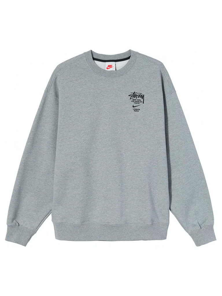 Nike X Stussy International Crewneck Sweatshirt Heather Grey