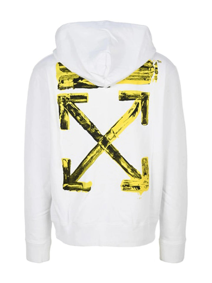 OFF-WHITE Acrylic Arrows Slim Fit Hoodie White/Yellow Off-White