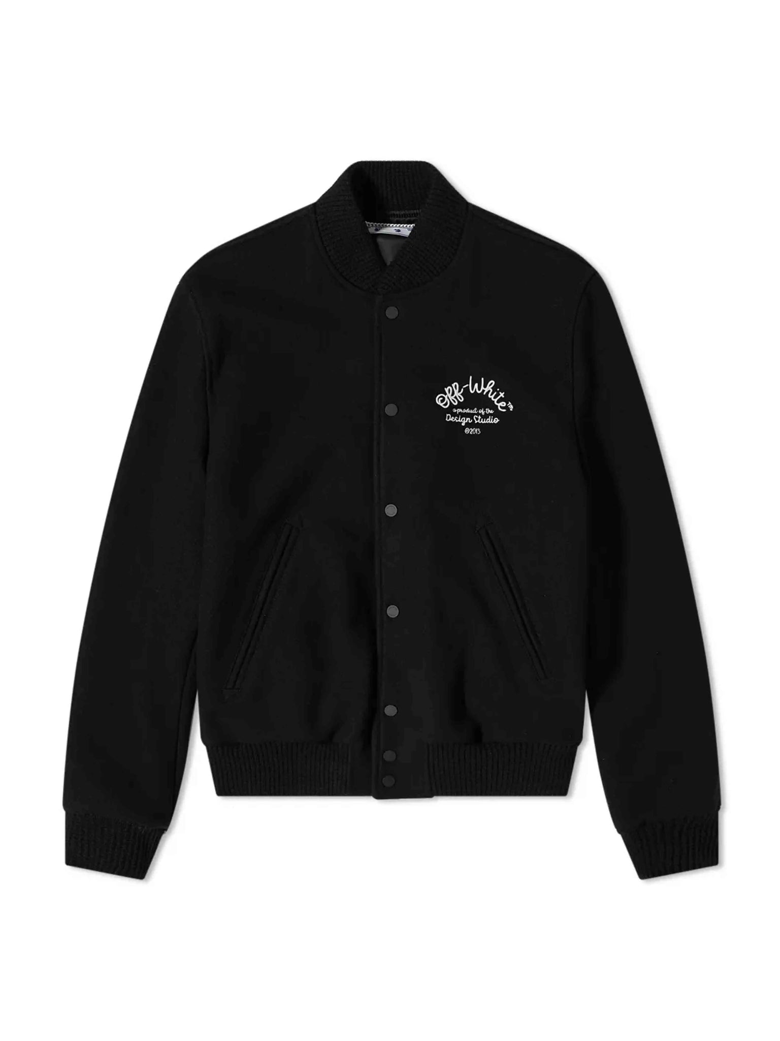 OFF-WHITE Arrow Varsity Jacket Black M Off-White