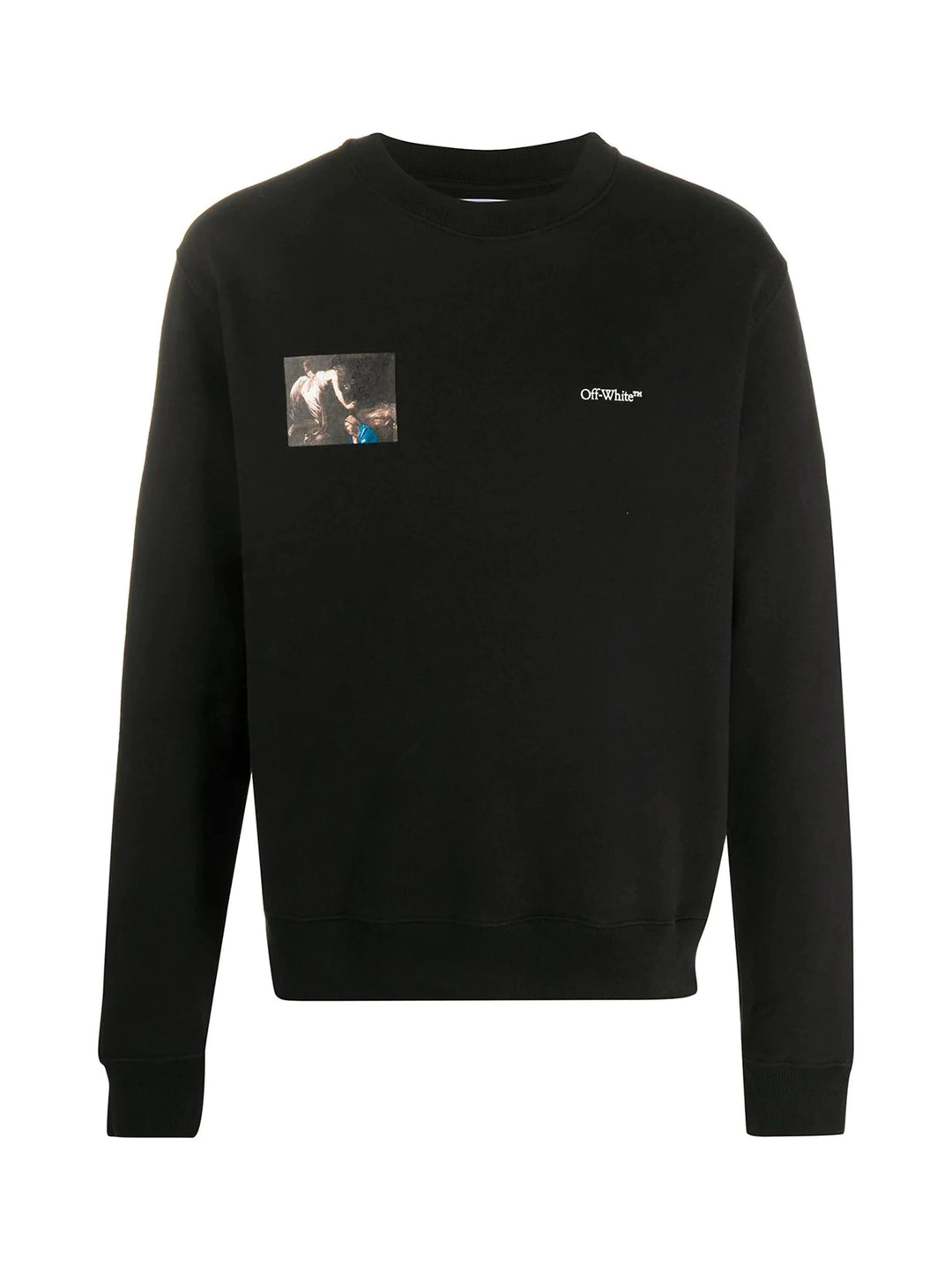 OFF-WHITE Slim Fit Caravaggio Angel Crewneck Black Prior