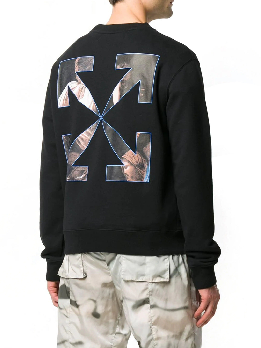 OFF-WHITE Slim Fit Caravaggio Angel Crewneck Black Prior