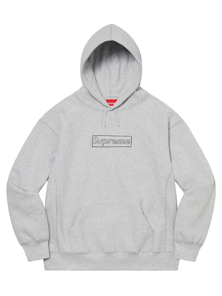Supreme × KAWS Chalk Logo Hooded PINK XL