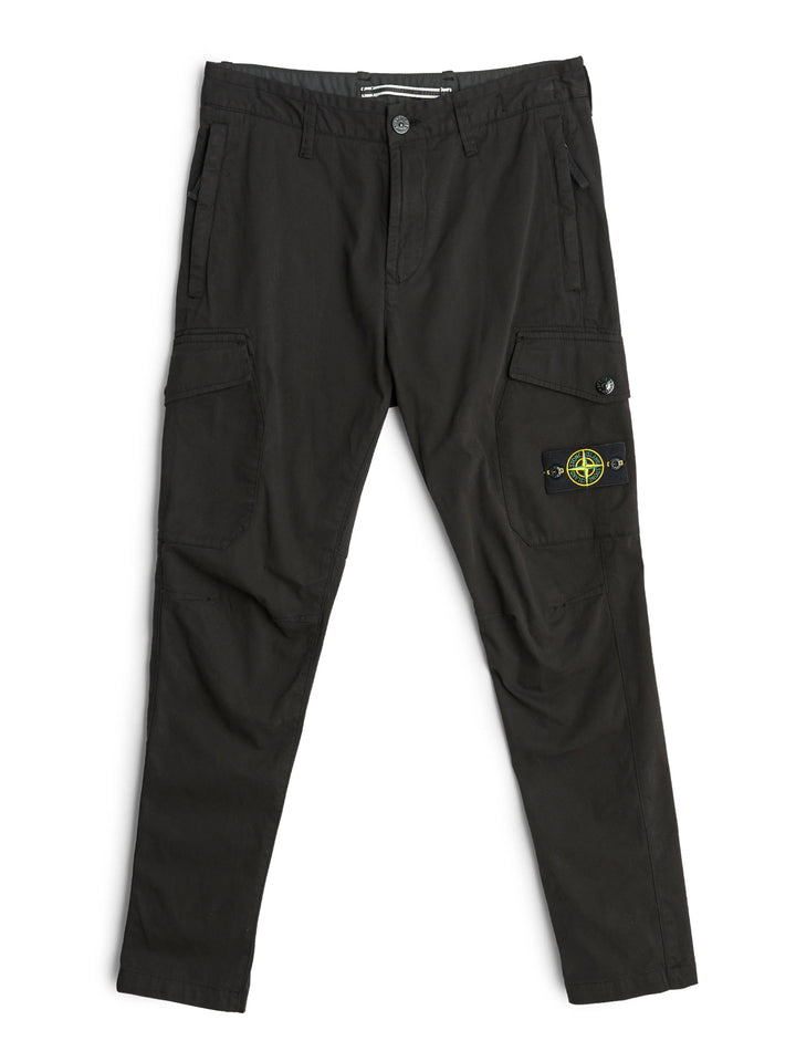 Stone Island Black Cotton Cargo Pants Prior