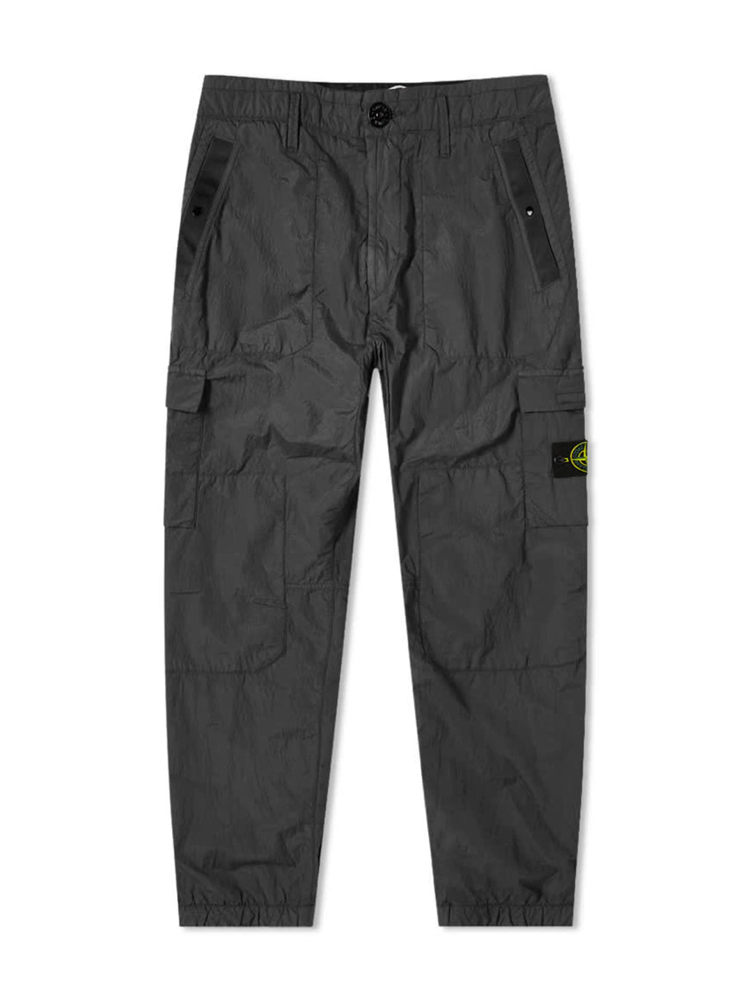 Stone Island Black Seersucker Cargo Pants Prior