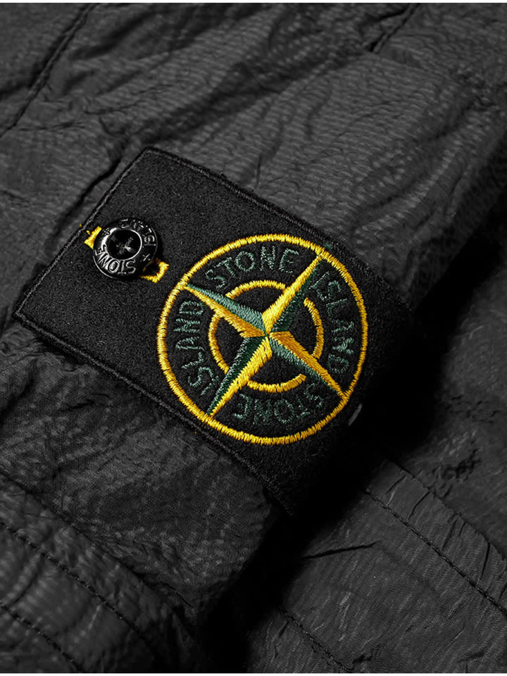 Stone Island Black Seersucker Cargo Pants Prior