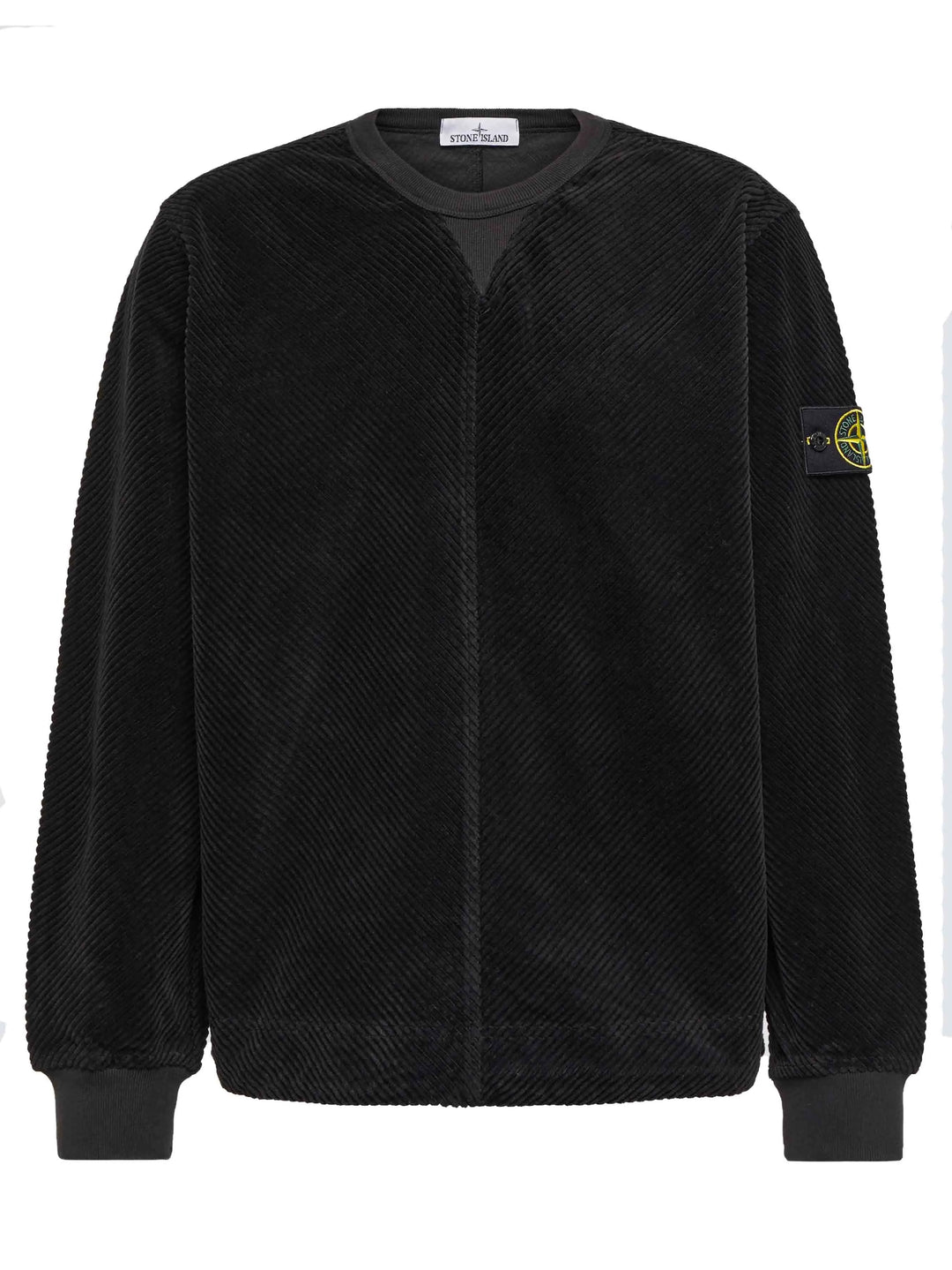 Stone Island Cotton Corduroy Sweatshirt Black Prior