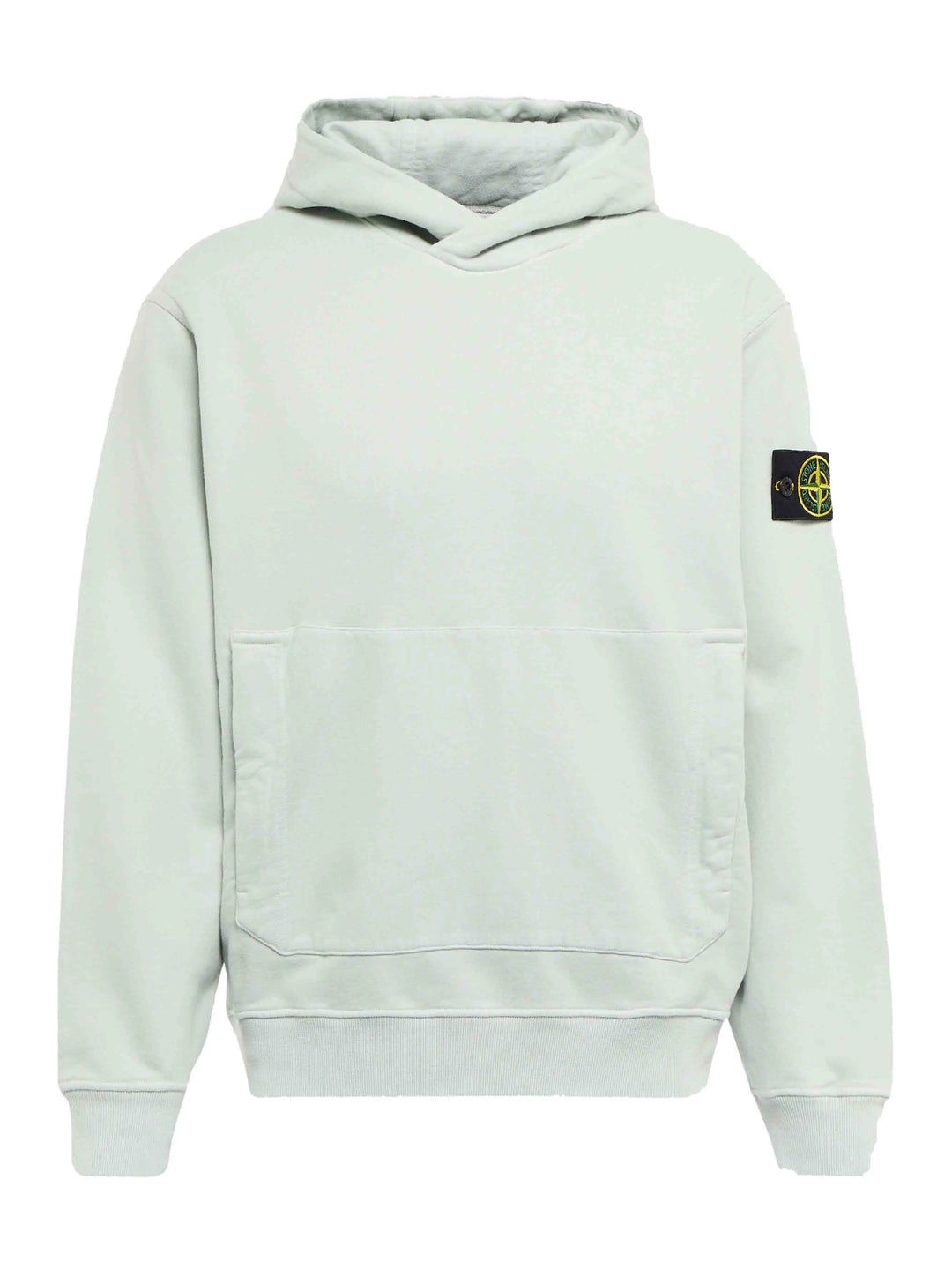 Stone Island Cotton Hooded Sweatshirt Light Blue Grey Prior