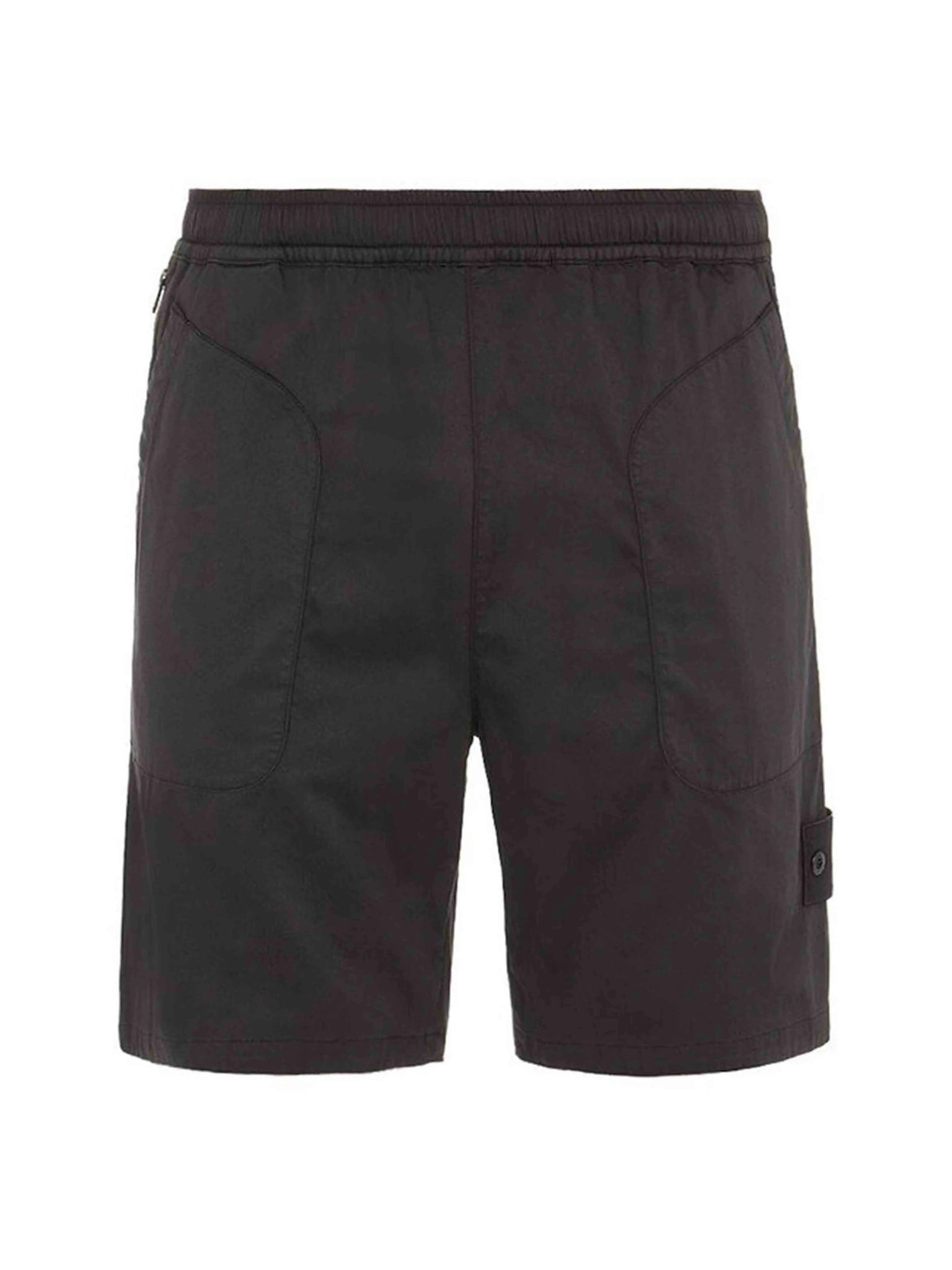 Stone Island Ghost Piece Stretch Cotton Lyocell Cargo Short Black Prior