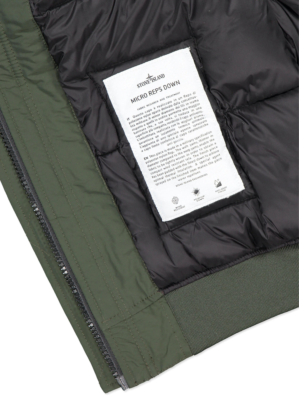 Stone Island Micro Reps Down Jacket Green Prior