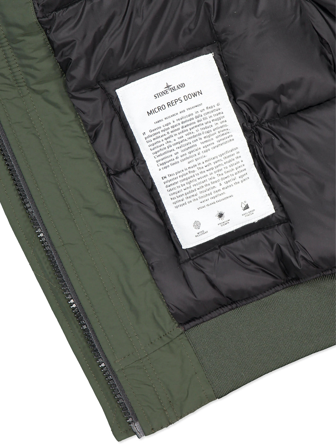 Stone Island Micro Reps Down Jacket Green Prior