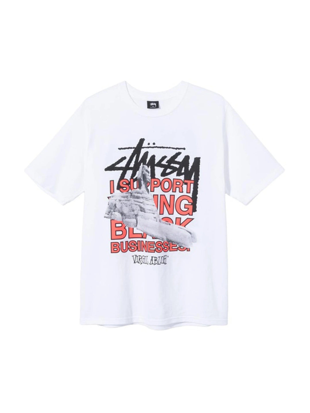 Stussy x Virgil Abloh World Tour Collection T-Shirt White Off-White