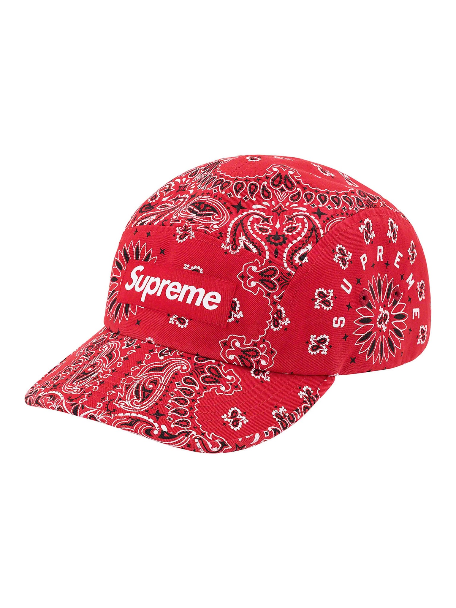 Supreme Bandana Camp Cap Red [SS21] Prior