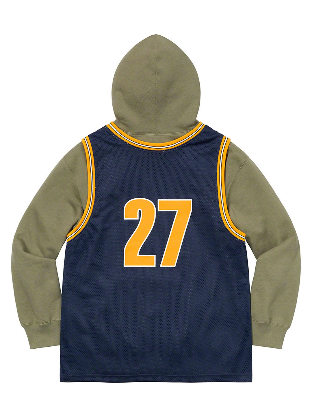 Supreme Basketball Jersey Hooded Sweatshirt Light Olive [SS21] Prior