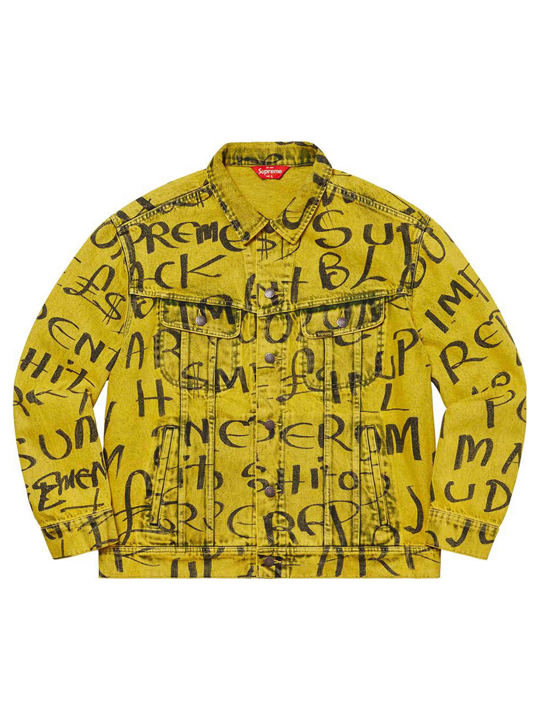 Supreme Black Ark Denim Trucker Jacket Yellow [FW20] Prior