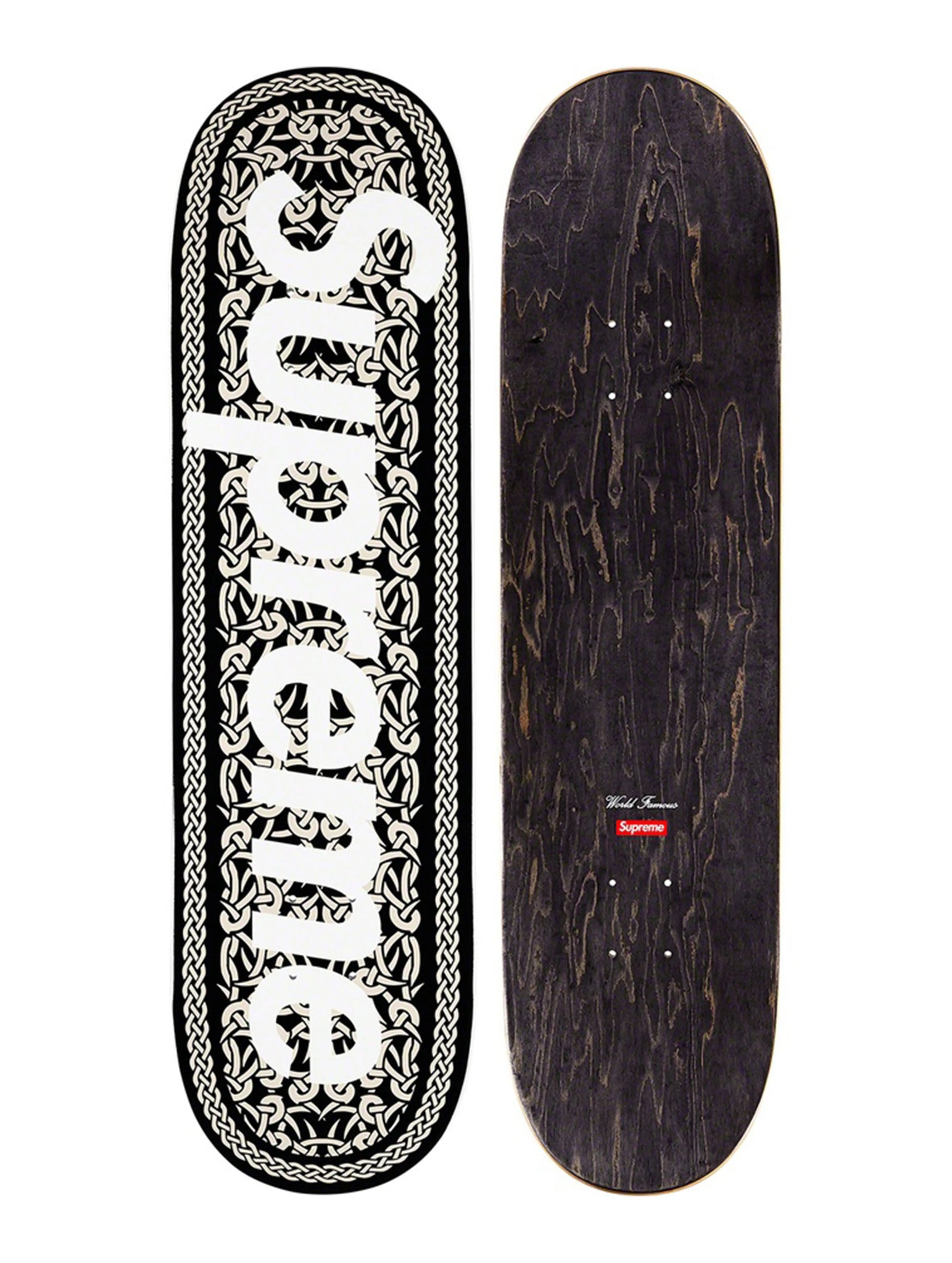 Supreme Celtic Knot Skateboard Deck Black  8.25" Prior