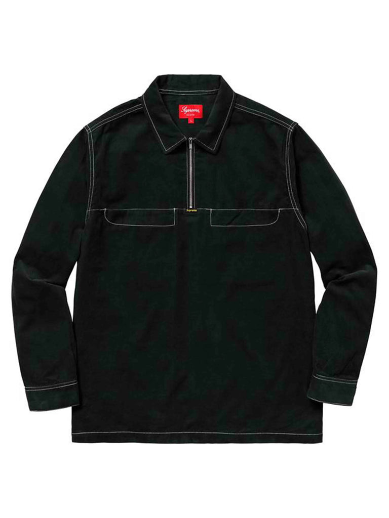 Supreme Corduroy Half Zip Shirt Black SS18 XL in Auckland New