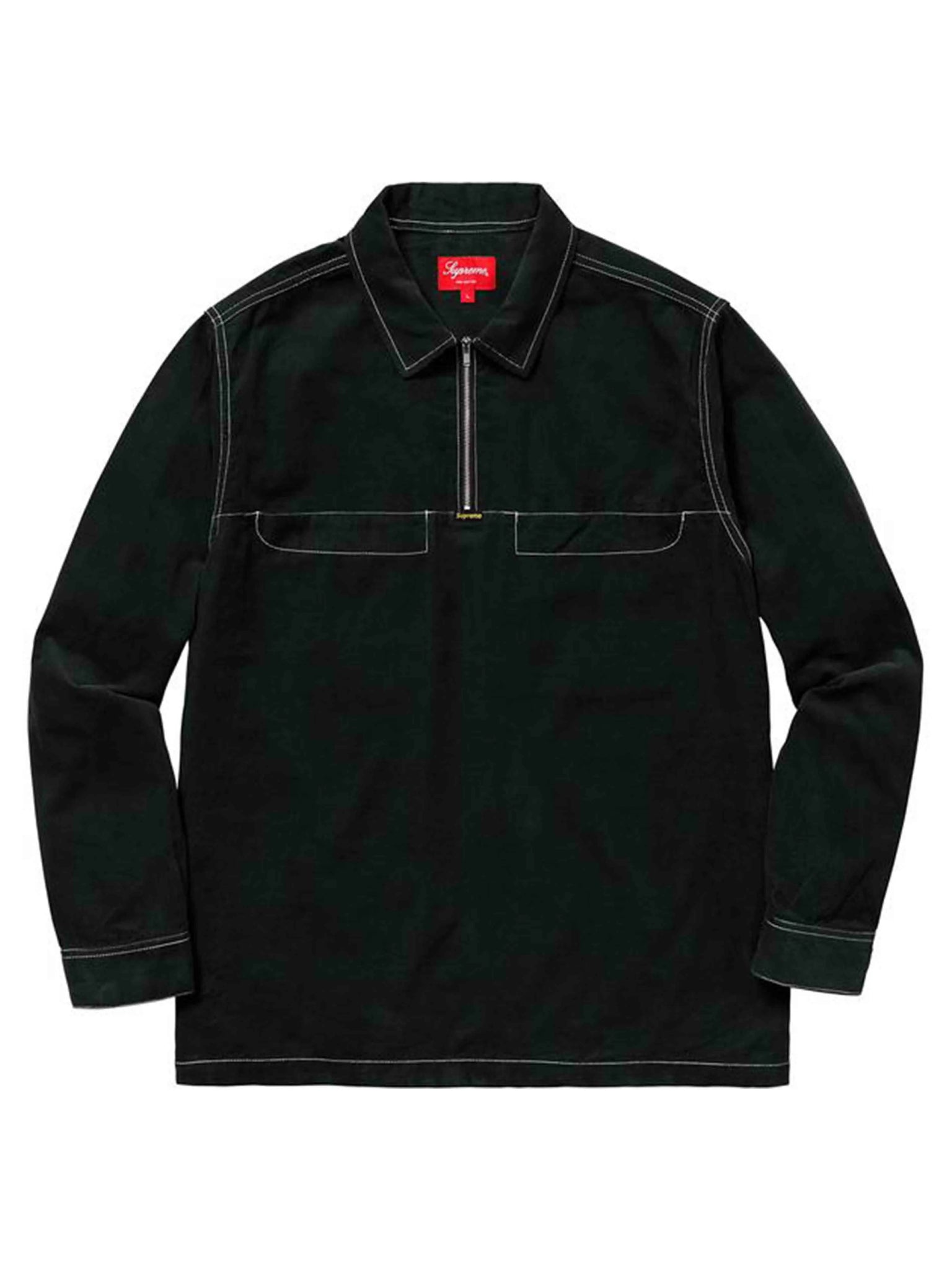 Supreme Corduroy Half Zip Shirt Black [SS18] XL Supreme