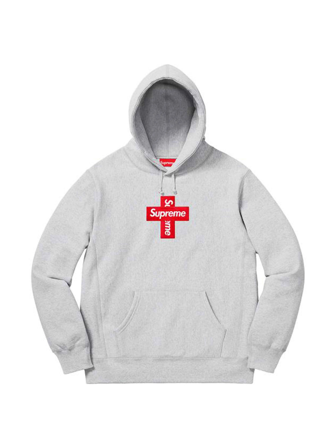 Supreme Cross Box Logo Hooded Sweatshirt Heather Grey [FW20] Prior