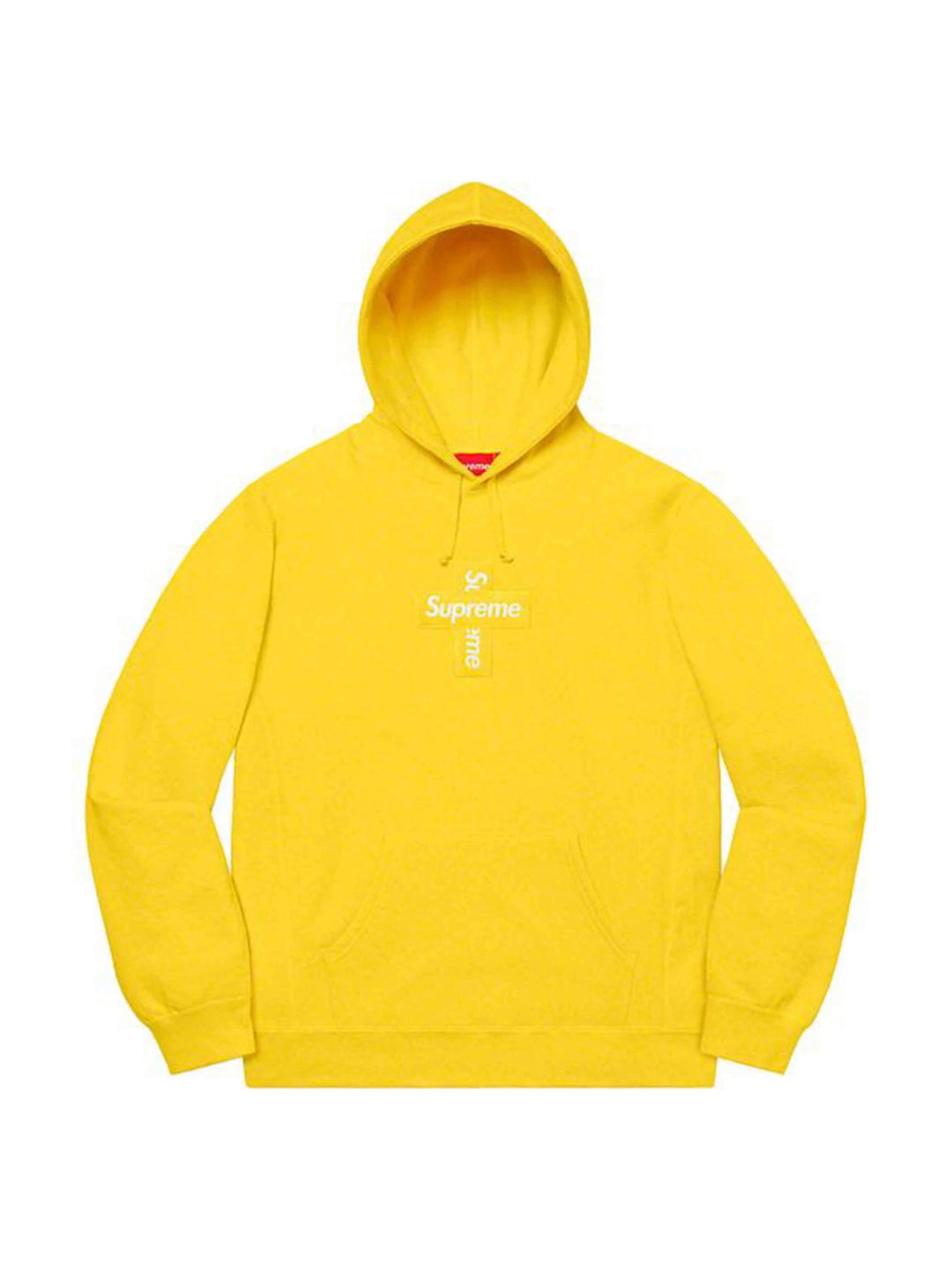 Supreme Cross Box Logo Hooded Sweatshirt Lemon [FW20] Prior