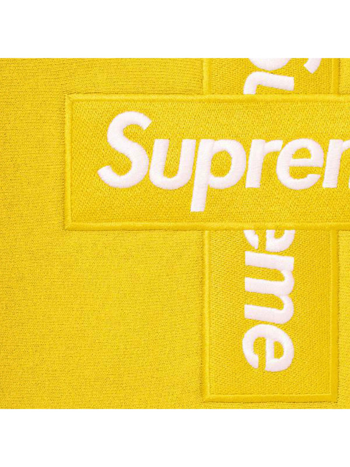 Supreme Cross Box Logo Hooded Sweatshirt Lemon [FW20] Prior