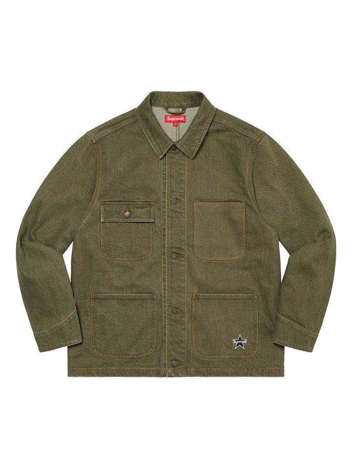 Supreme Denim Chore Coat Olive Prior