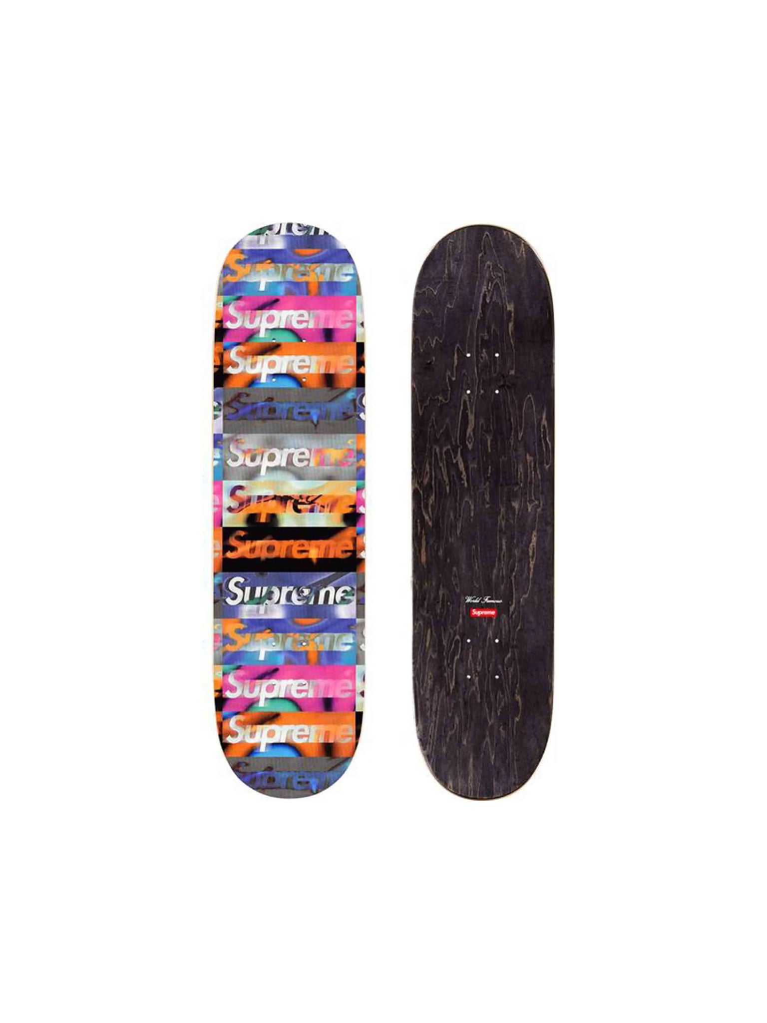 Supreme Distorted Logo Skateboard Deck Black 8.5" Supreme