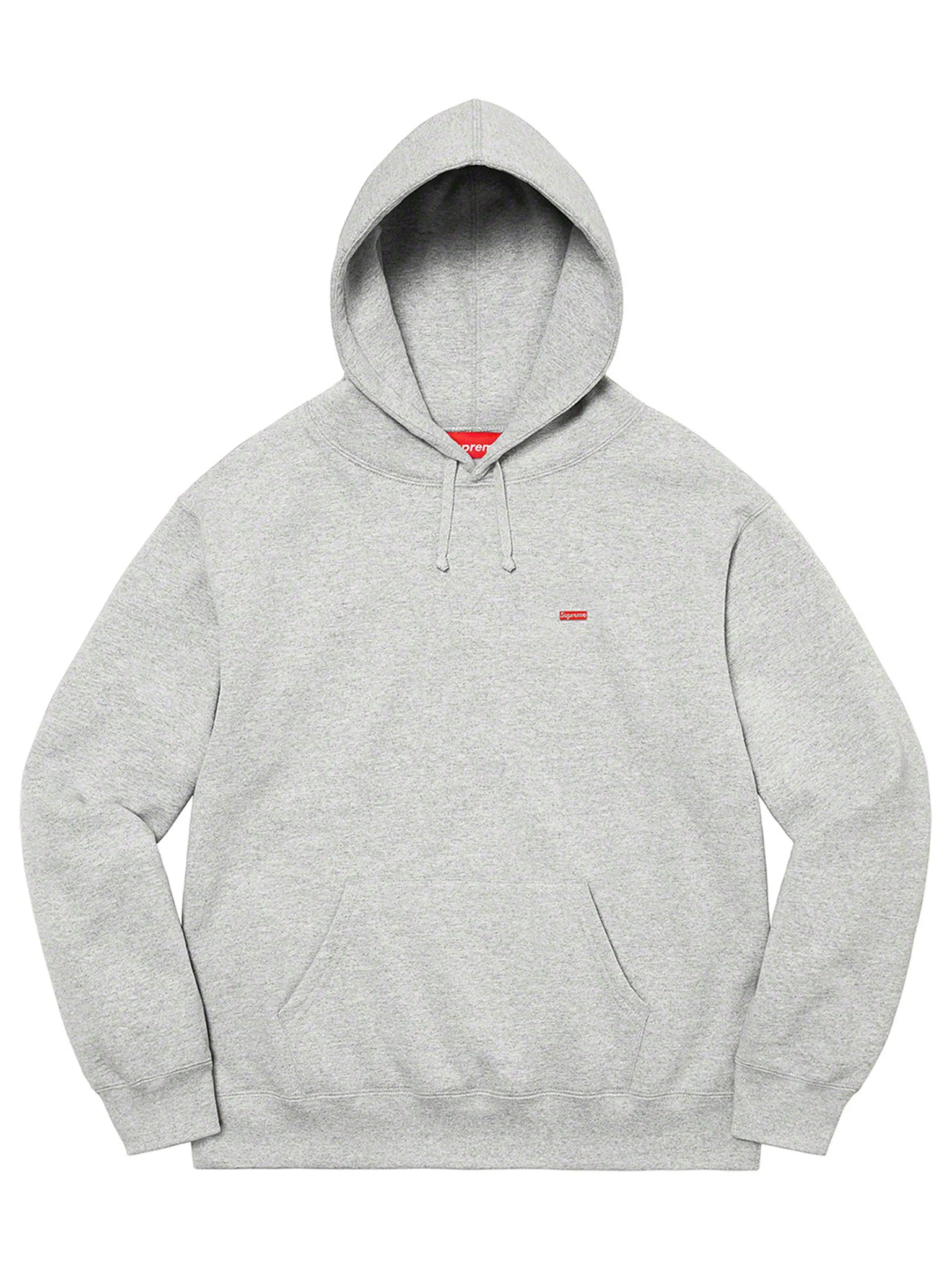 Supreme Enamel Small Box Hooded Sweatshirt Heather Grey (SS22) Prior