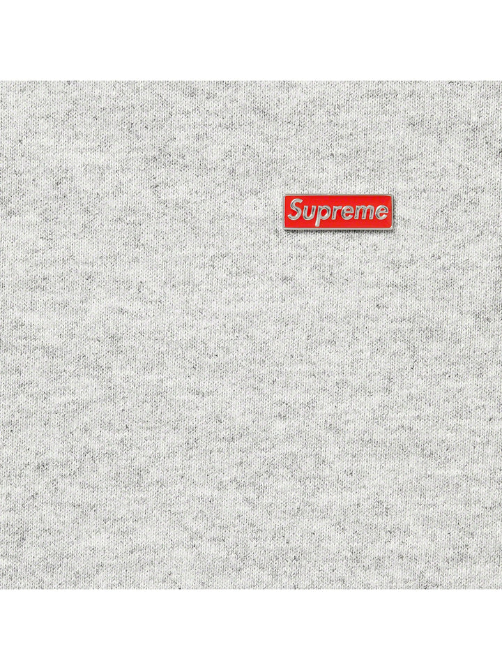 Supreme Enamel Small Box Hooded Sweatshirt Heather Grey (SS22) Prior